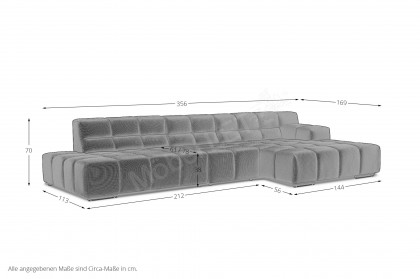 Temple von designwerk - Eckcouch rechts pino