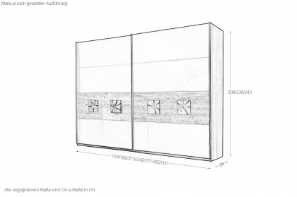 Multiline von SCHÖNER WOHNEN - 2-türiger Kleiderschrank Balkeneiche - taupe