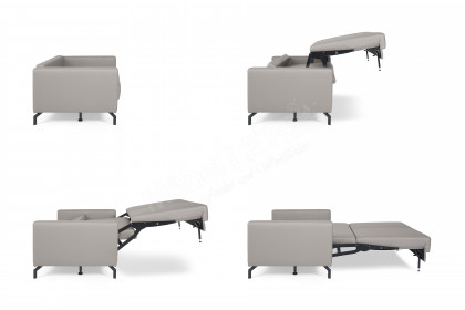 Florida von Nehl - Schlafsofa Kunstleder silber