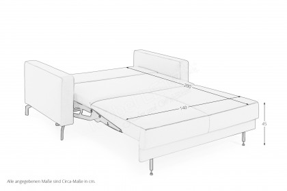 Florida von Nehl - Schlafsofa Kunstleder silber
