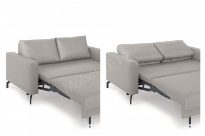 Florida von Nehl - Schlafsofa Kunstleder silber