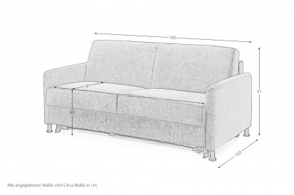 MR 700 von Musterring - Schlafsofa grau