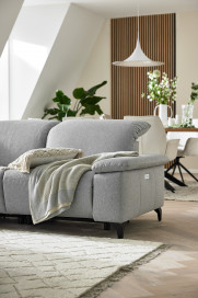 MR 370 von Musterring - Ecksofa Variante links platin