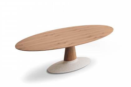 KOINOR T1054 - Esstisch in Nussbaum furniert/ beige meliert