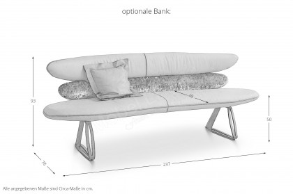 KOINOR T1054 - Esstisch in Nussbaum furniert/ beige meliert