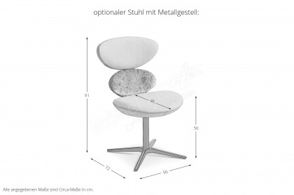 KOINOR T1054 - Esstisch in Nussbaum furniert/ beige meliert