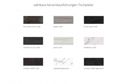Aiden von Bacher - Esstisch mit Keramikplatte