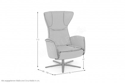 HU-ED24090 von Hukla - Relaxsessel cognac