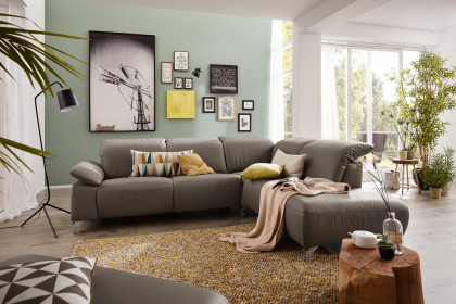 MR 370 von Musterring - Ledercouch Variante rechts grey