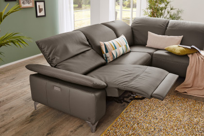 MR 370 von Musterring - Ledercouch Variante rechts grey