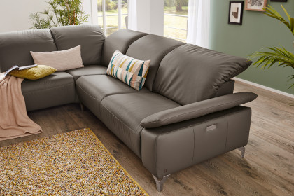 MR 370 von Musterring - Ledercouch Variante links grey