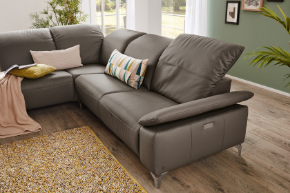 MR 370 von Musterring - Ledercouch Variante links grey