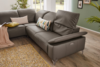 MR 370 von Musterring - Ledercouch Variante links grey