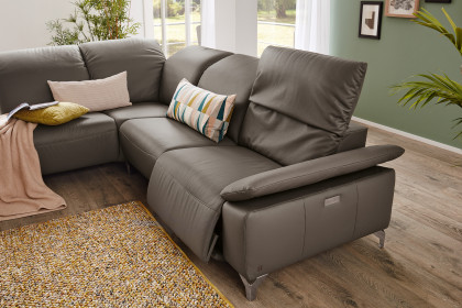 MR 370 von Musterring - Ledercouch Variante links grey