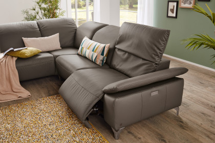 MR 370 von Musterring - Ledercouch Variante links grey