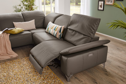 MR 370 von Musterring - Ledercouch Variante links grey