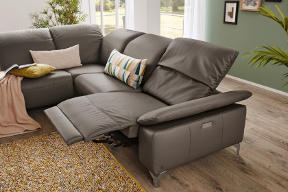 MR 370 von Musterring - Ledercouch Variante links grey