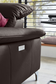 MR 370 von Musterring - Ledersofa Variante links brown