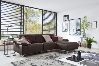 MR 370 von Musterring - Ledersofa Variante rechts brown