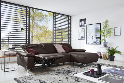 MR 370 von Musterring - Ledersofa Variante rechts brown
