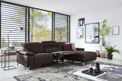 MR 370 von Musterring - Ledersofa Variante rechts brown