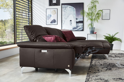 MR 370 von Musterring - Ledersofa Variante rechts brown