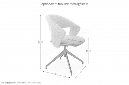 KOINOR T1053 - Esszimmertisch mit Säulengestell