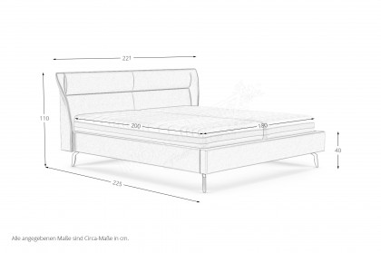 Verona I von COTTA - Polsterbett dark-beige