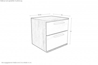 Multiline von SCHÖNER WOHNEN - Nachtschrank Balkeneiche/ Lack weiß