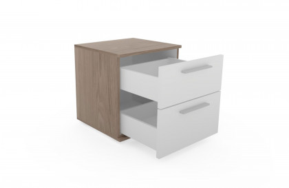 Multiline von SCHÖNER WOHNEN - Nachtschrank Balkeneiche/ Lack weiß