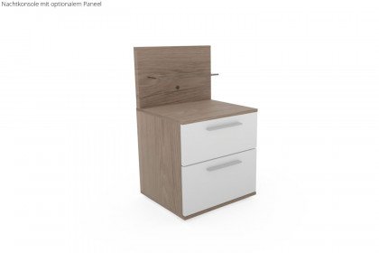Multiline von SCHÖNER WOHNEN - Nachtschrank Balkeneiche/ Lack weiß