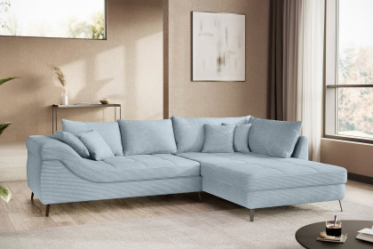 Portofino von Nova Via - Ecksofa Variante rechts blue-grey