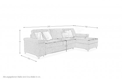 MR 700 von Musterring - Eck-Schlafsofa mit Longchair