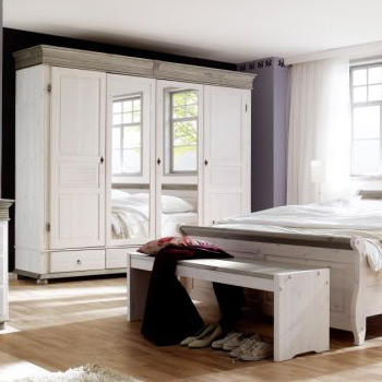 Schlafzimmer set im landhausstil oslo von euro diffusion ...
