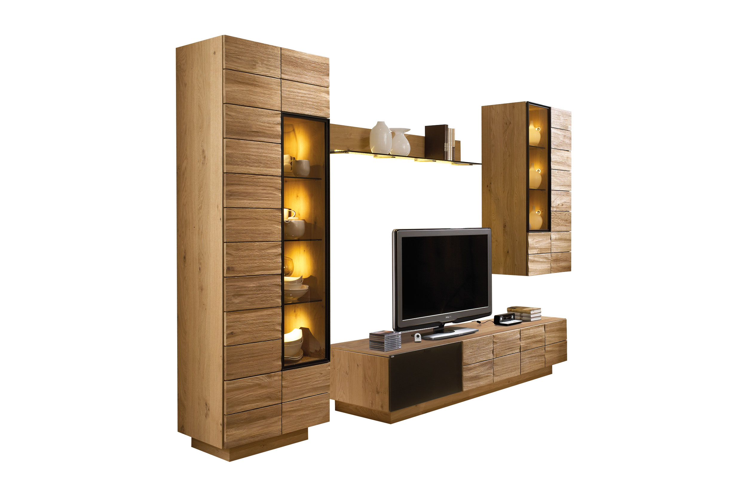 Voglauer Wohnwand V-Montana 173 Wildeiche/ braun | Möbel Letz - Ihr ...