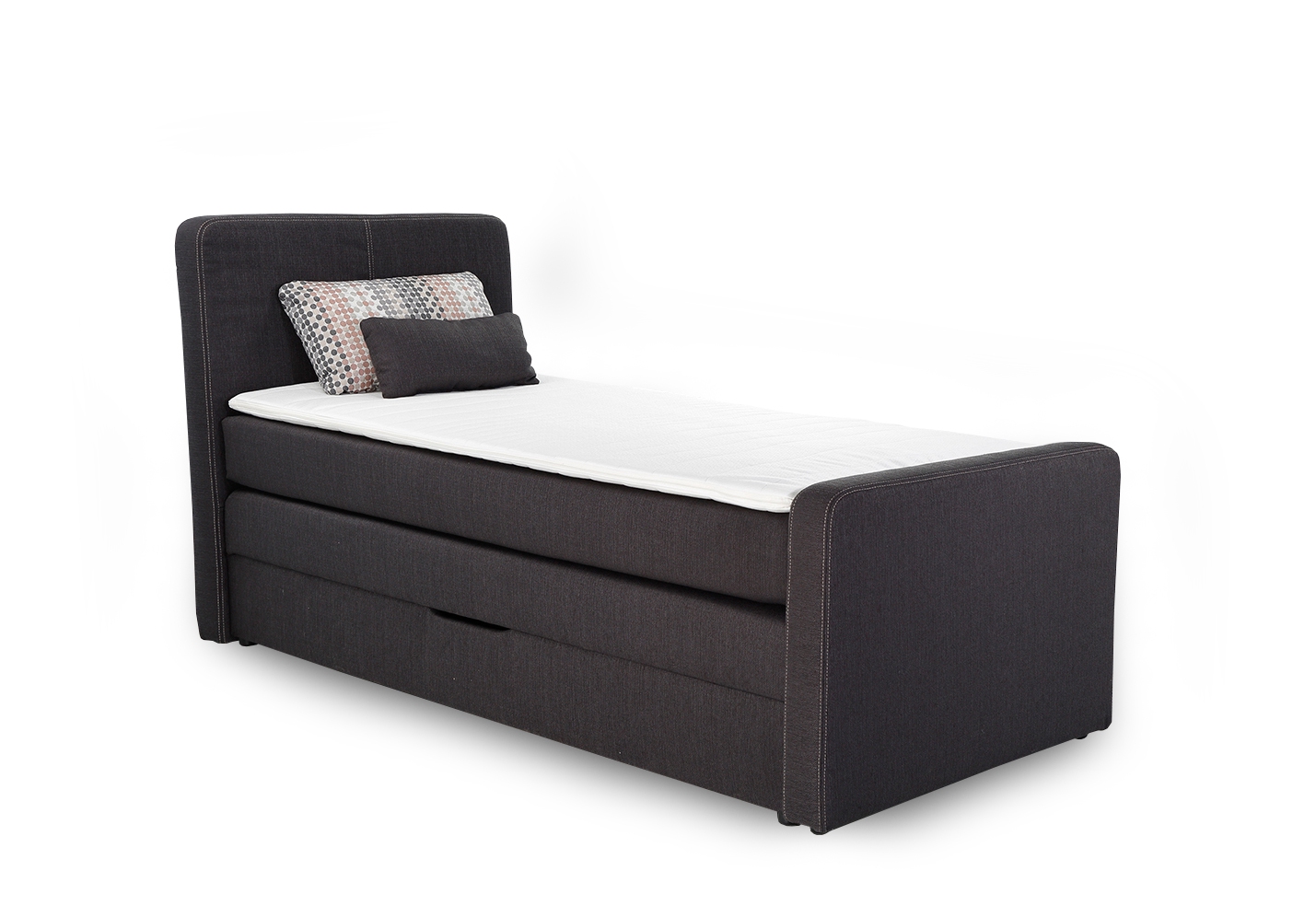 Jockenhöfer boxspringbett gibraltar 90 x 200 cm in anthrazit ...