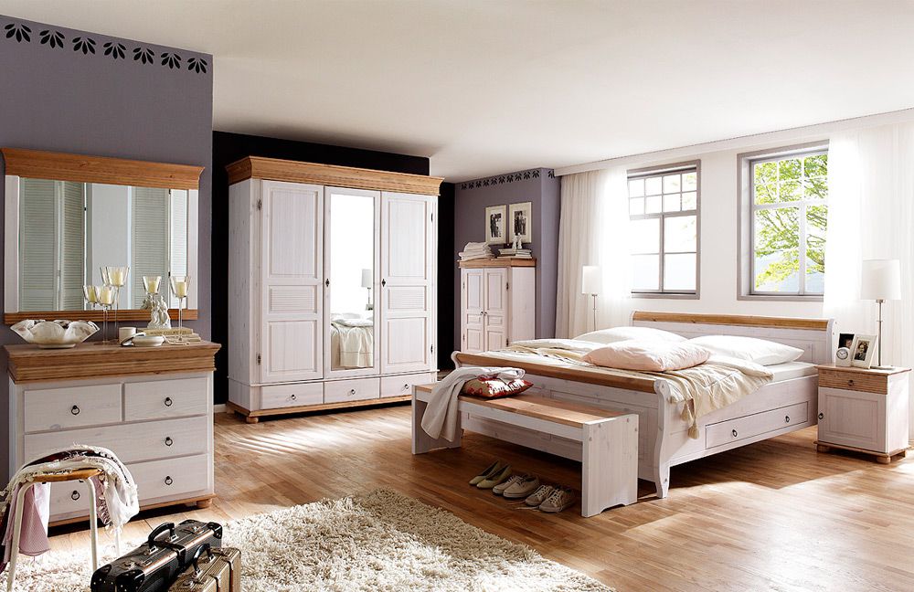 Massivholz schlafzimmer im landhausstil oslo/ alesund von euro ...