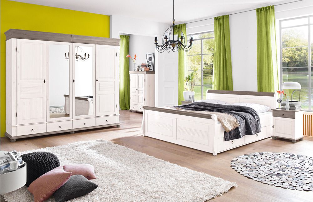 Massivholz schlafzimmer oslo mit landhaus atmosphäre von euro ...