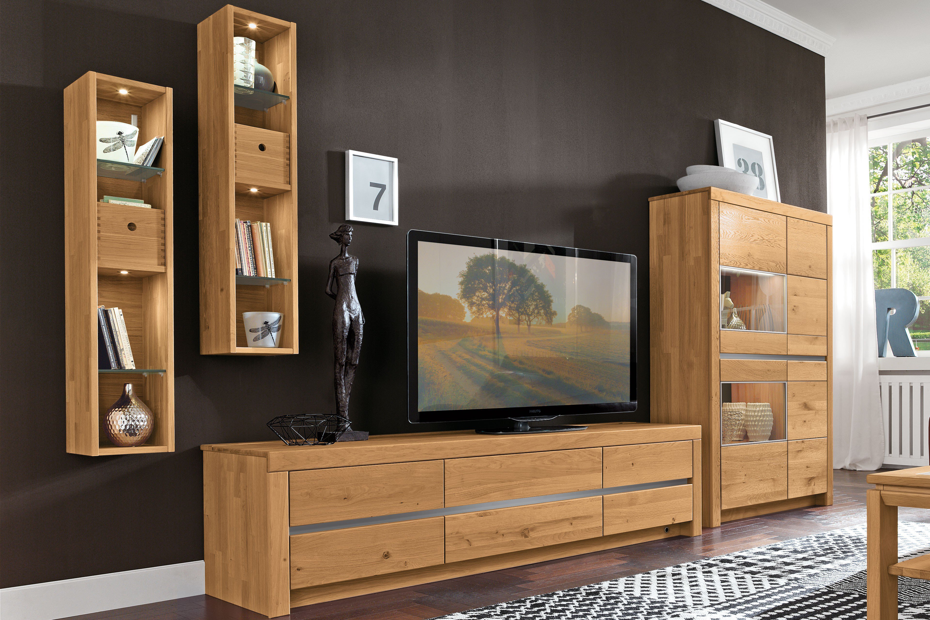 Wöstmann Wohnwand Linos 3001 Wildeiche | Möbel Letz - Ihr Online-Shop
