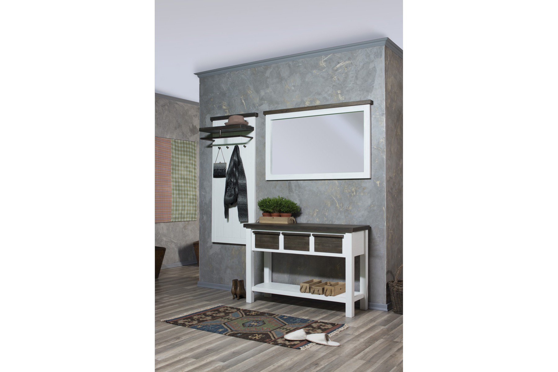 Ideal Garderobe Loft Akazie teilmassiv braun Möbel Letz Ihr Online