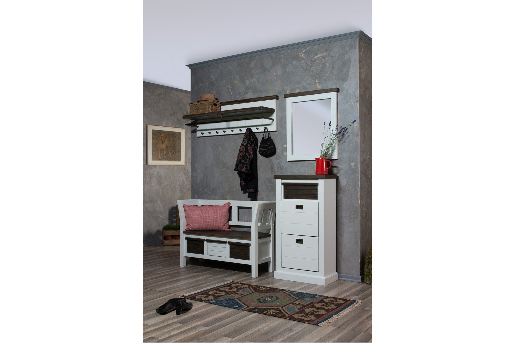 Ideal Group Garderobe Loft teilmassive Akazie Möbel Letz Ihr