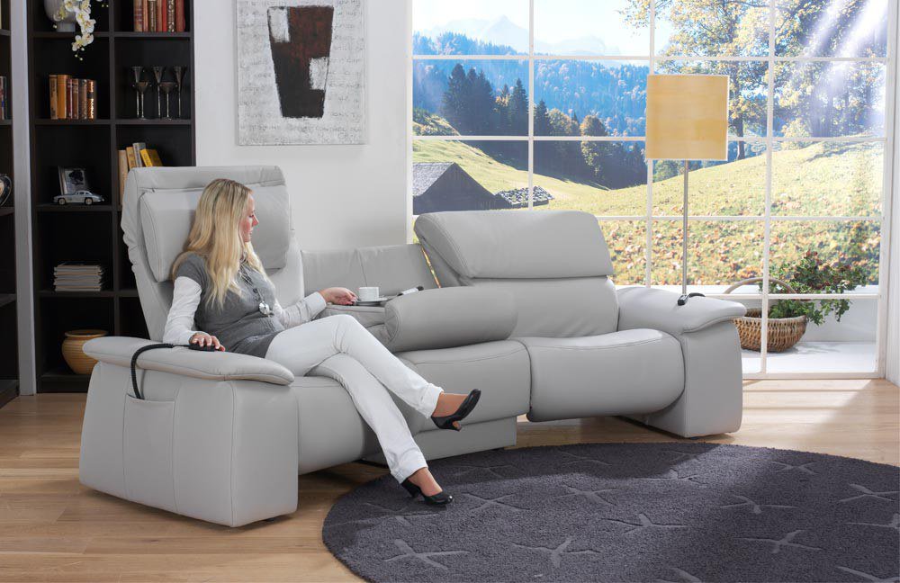 Himolla Polstermöbel 4032 Trapezsofa grau Möbel Letz