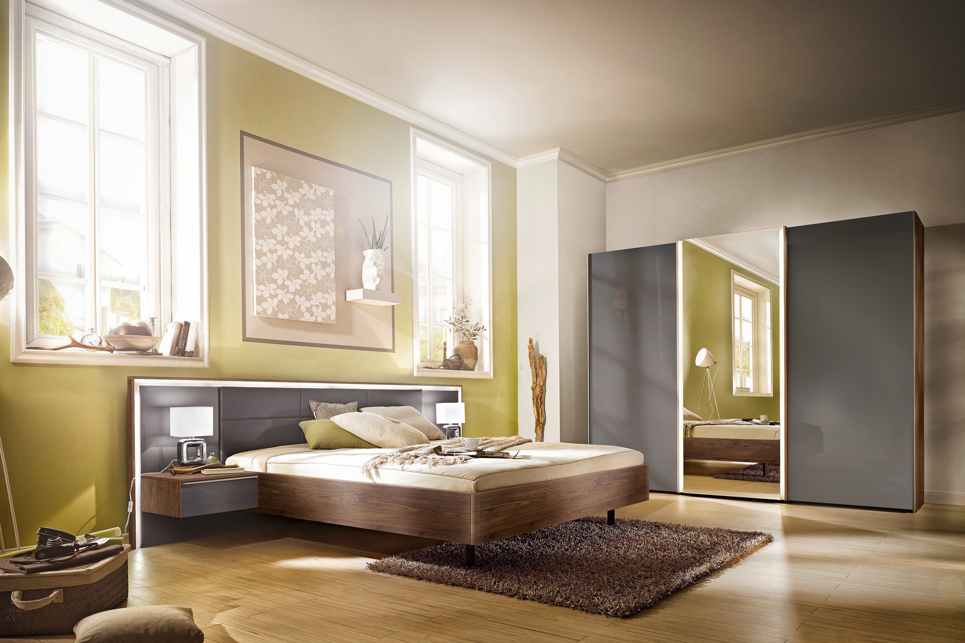 Nolte möbel ipanema schlafzimmer macadamia nussbaum/ graphit ...