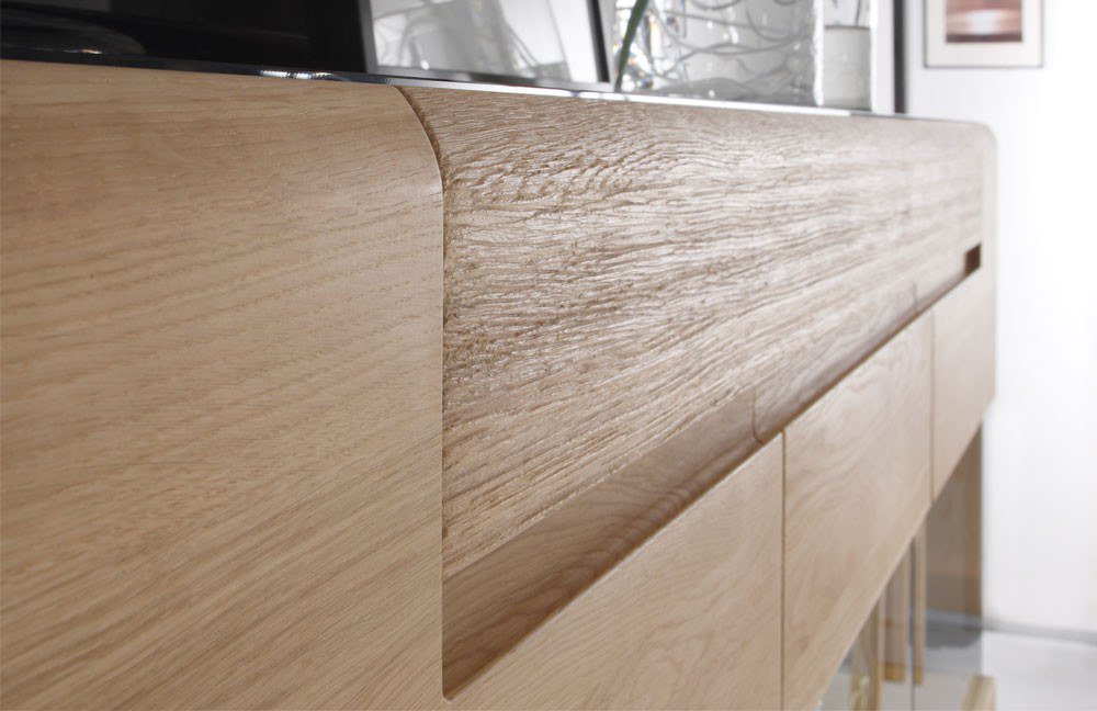 Decker Wohnwand Delgado V18705 Eiche, bianco geölt | Möbel Letz - Ihr