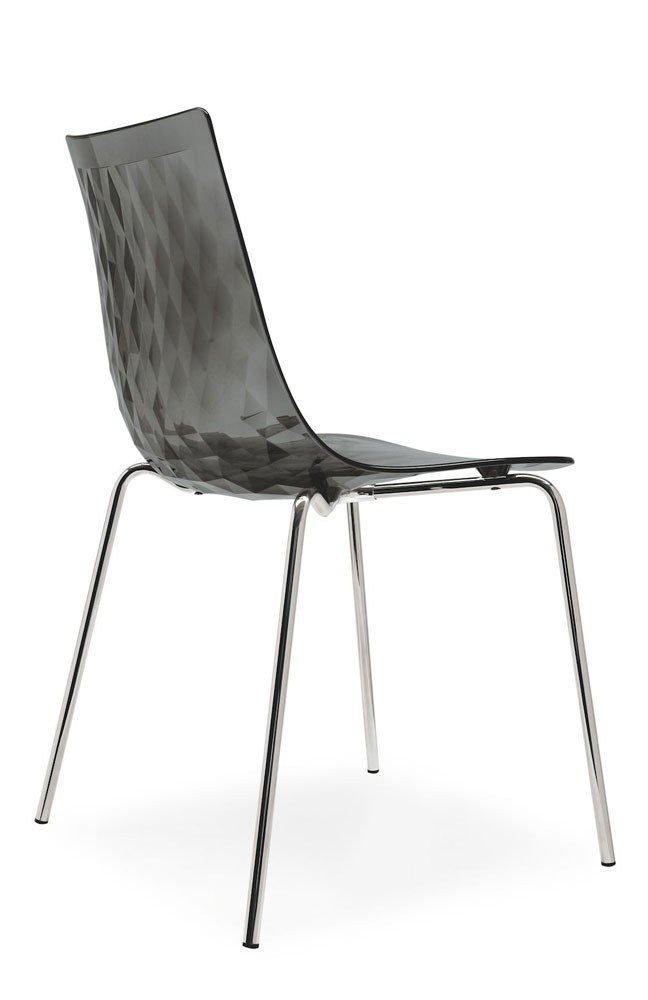 Stuhl Ice verchromt/ grau fumè von connubia by calligaris Möbel Letz