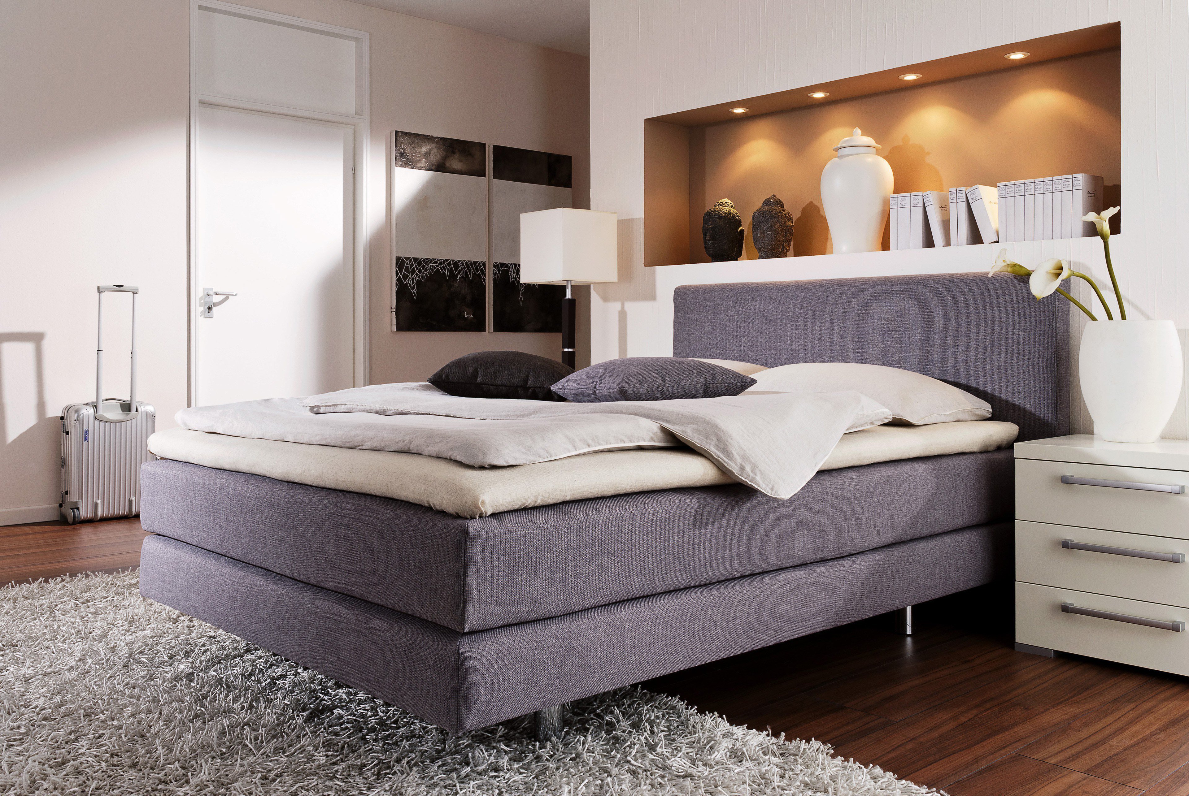 femira boxspringbett couture in aubergine  möbel letz - ihr