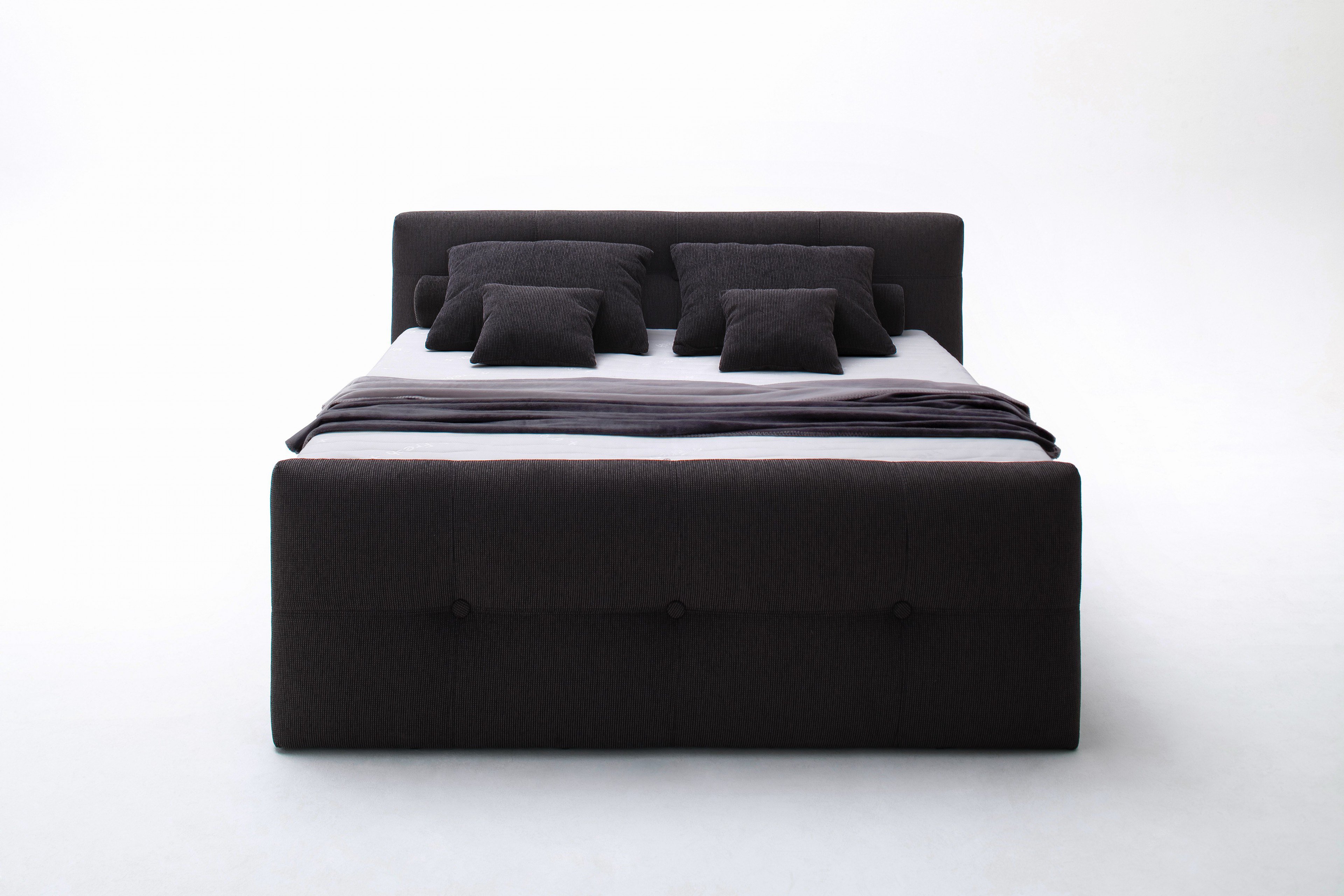 boxspringbett schwarz 180x200, black red white boxspringbett illinois / chilli in schwarz-braun 180, Design ideen
