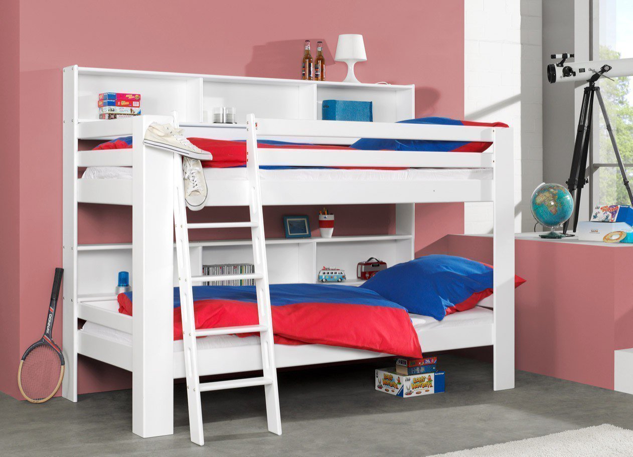 Relita Jan Etagenbett weiß mit Regalen | Möbel Letz - Ihr Online-Shop