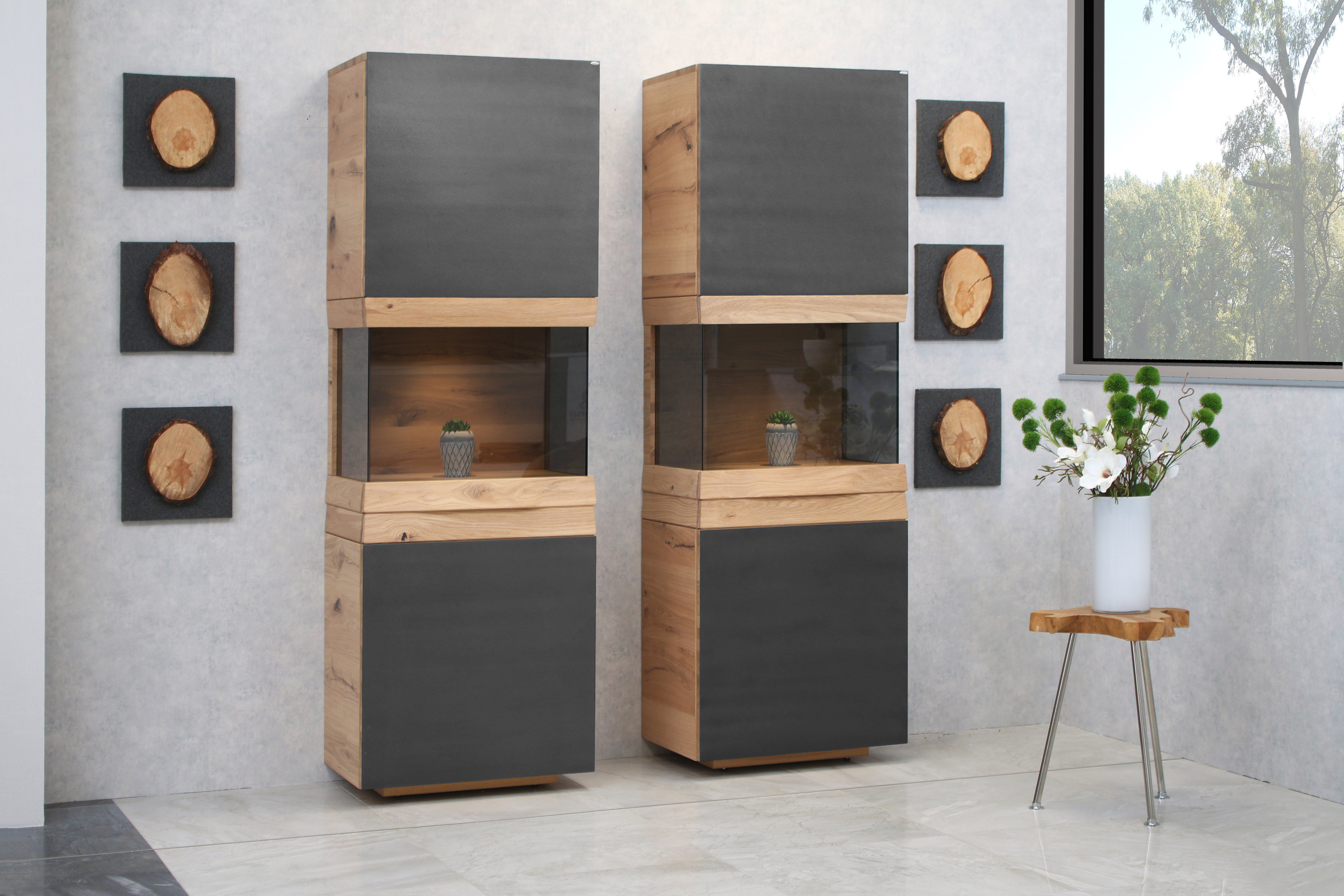 V-Organo Living von Voglauer - Vitrine 64 Wildeiche rustiko V-Organo Living von Voglauer - Vitrine 64 Wildeiche rustiko