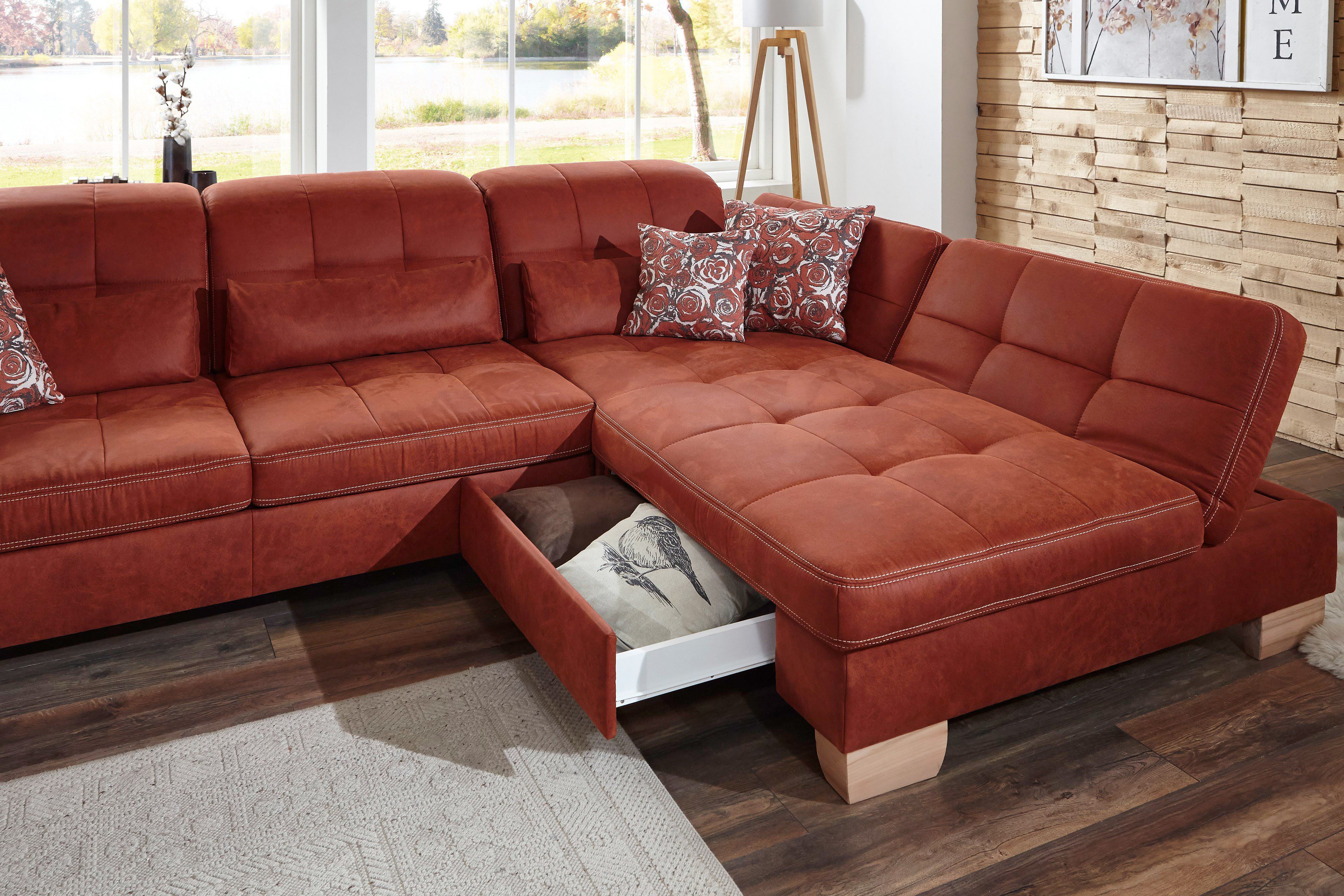 Polipol Sunny Ecksofa rubin Möbel Letz Ihr